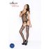 Passion BS038 - cik-cak mrežasti set (crna) - S-L