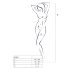 Passion BS061 - cvetni mrežasti komplet (crna) - S-L
