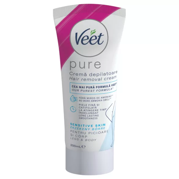 Veet Pure - krema za depilaciju nogu i tela - za osetljivu kožu (200 ml)