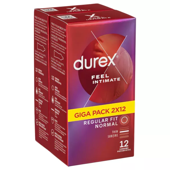 Durex Feel Intimate - pakovanje tankih kondoma (2x12 komada)