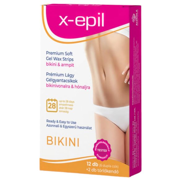 X-Epil - Gotove trake za depilaciju 12 kom - bikini/pazuh
