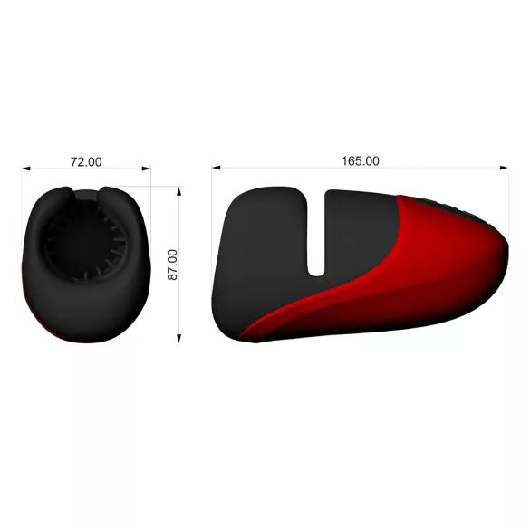 Lena - Vibrirajući Masturbator sa Stezaljkom (crvena)