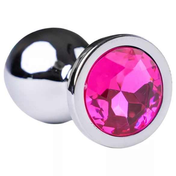 Desirel Pink Jewel M - analni čep (srebrno-roze)