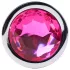 Desirel Pink Jewel M - analni čep (srebrno-roze)
