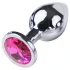 Desirel Pink Jewel M - analni čep (srebrno-roze)