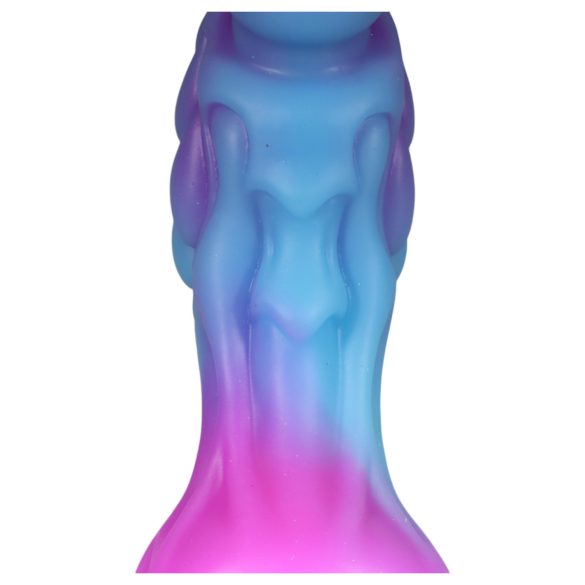 OgazR - svetleći zmajski dildo - 22cm (ljubičasto-ružičasti)