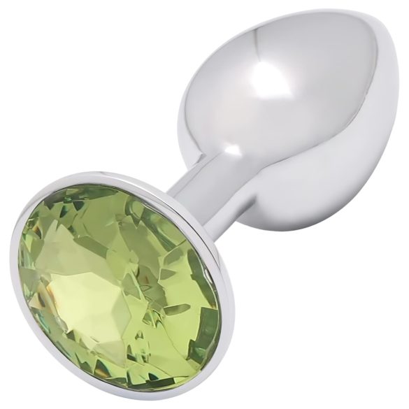 Sunfo - metalni analni plug sa limeta draguljem (srebrni)