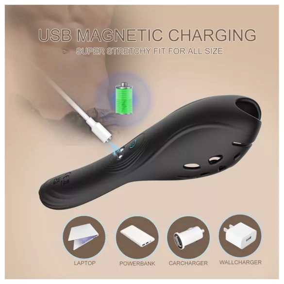 Biu-Biu - vibrator za penis (crna)