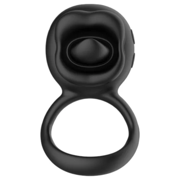 Biu-Biu - prsten za penis i vibrator za klitoris (crna)