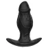 Kangvo - magnetni naduvni silikonski dildo (crni)