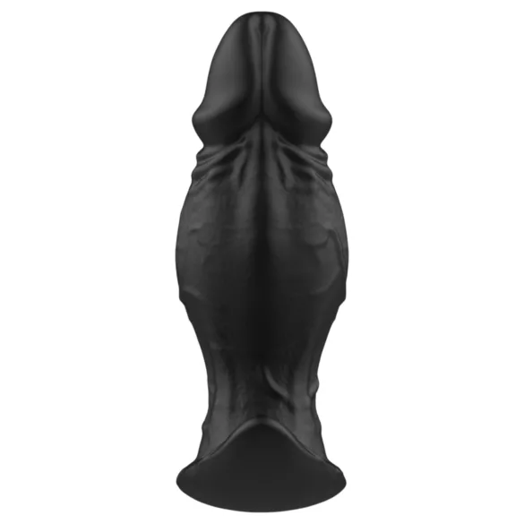 Kangvo - magnetni naduvni silikonski dildo (crni)