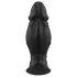 Kangvo - magnetni naduvni silikonski dildo (crni)