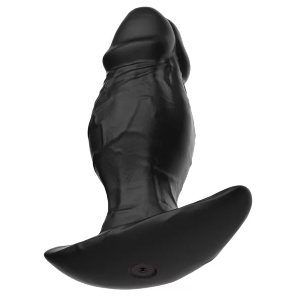 Kangvo - magnetni naduvni silikonski dildo (crni)