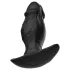 Kangvo - magnetni naduvni silikonski dildo (crni)