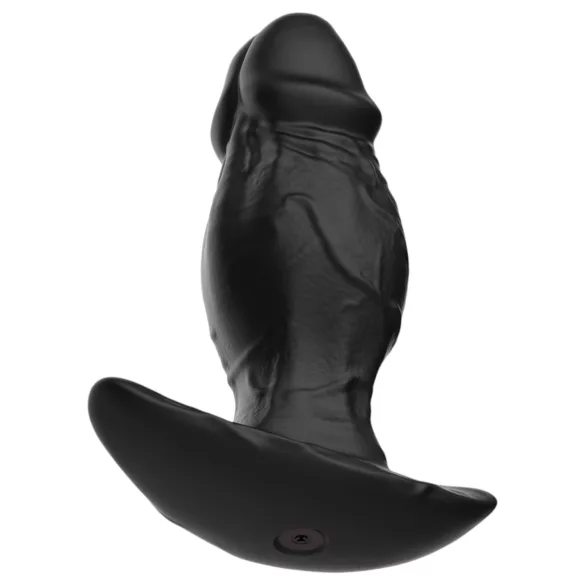 Kangvo - magnetni naduvni silikonski dildo (crni)