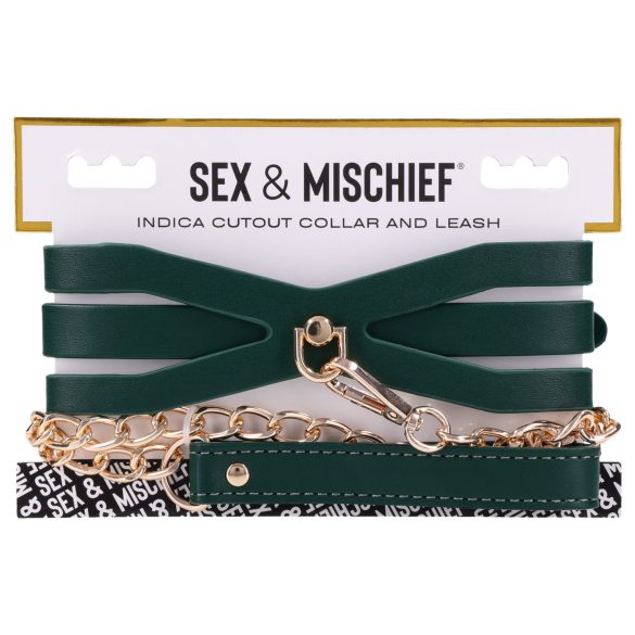 Sportsheets - ogrlica sa povocem (zelena)