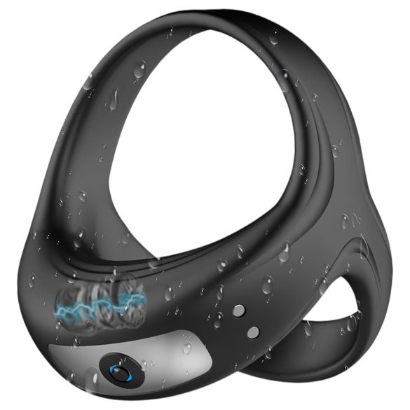 AlvUp - vibracioni prsten za penis i testise (crna)