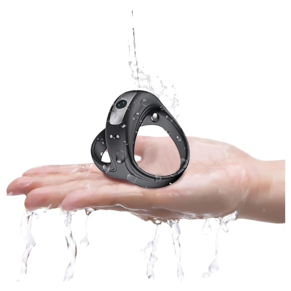 AlvUp - vibracioni prsten za penis i testise (crna)