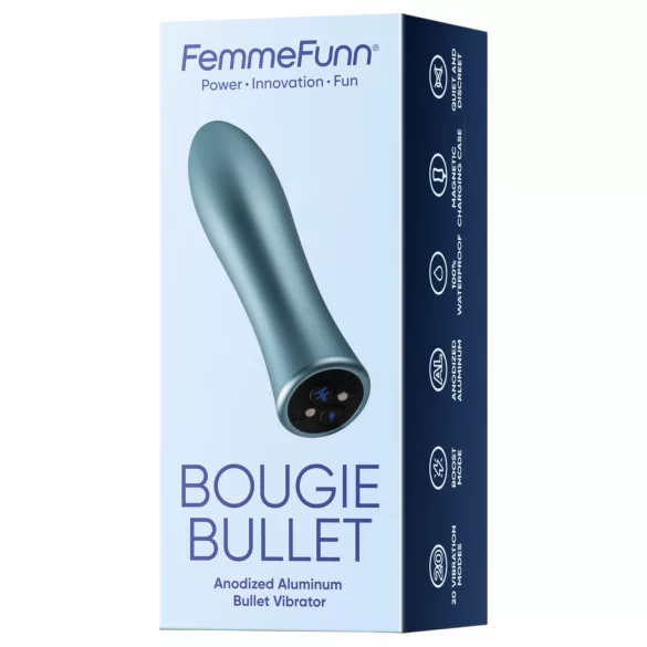 FemmeFunn Bougie - premium aluminijumski vibrator (srebrni)