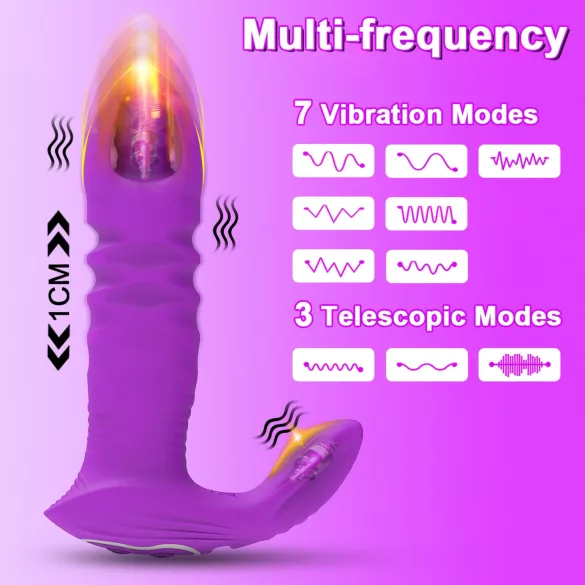AlvUp - pametan analni vibrator sa potiskom (ljubičasti)