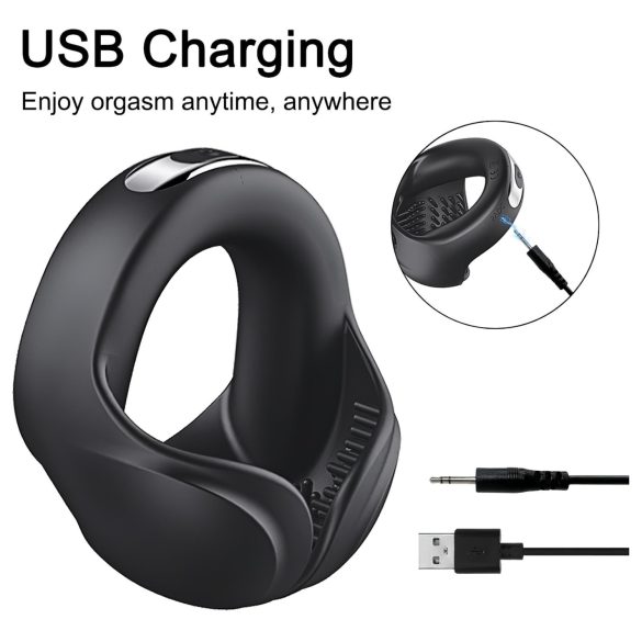 AlvUp - vibracioni prsten za penis (crni)