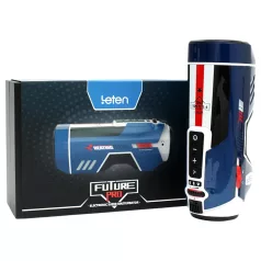   Leten SM Future Pro - mrežni masturbator sa ubodnim pokretima, stezanjem i zagrevanjem (plavi)
