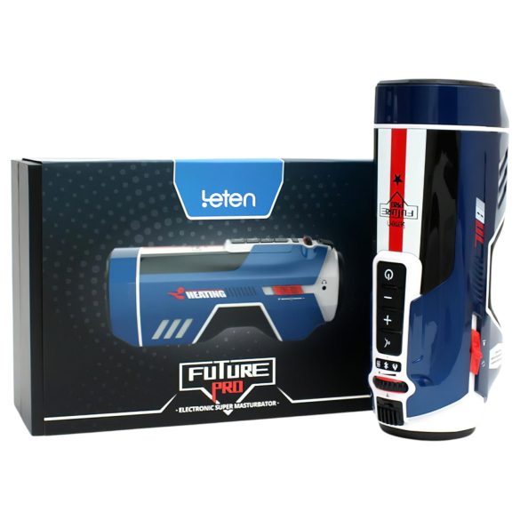 Leten SM Future Pro - mrežni potisni, zvučni, pritisni, grejni masturbator (plavi)