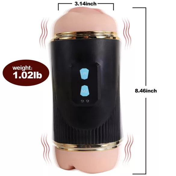 Lonely - usta i veštačka vagina masturbator (prirodno-crna)