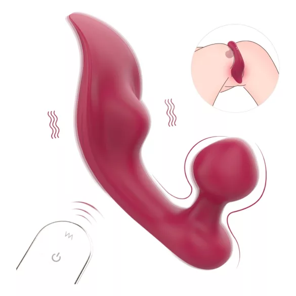Sex HD Chomper - vibrator za klitoris i anal (crvena)