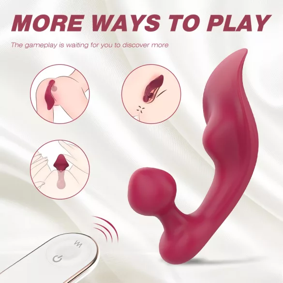 Sex HD Chomper - vibrator za klitoris i anal (crvena)