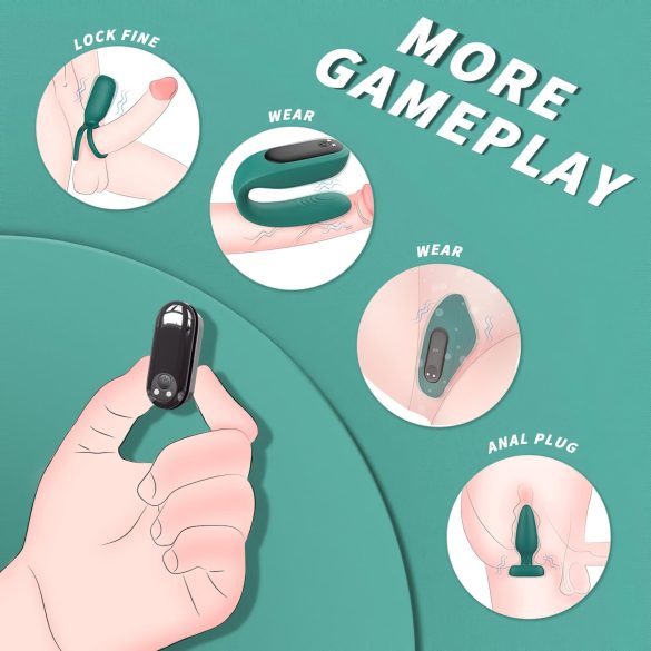 Sex HD - akumulatorski daljinski set 4 vibratora (zeleno)