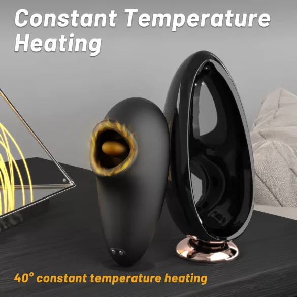 Vrhunski HD ogledalo vibrator s grejanjem (crni)