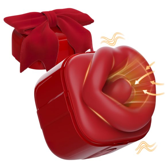 SEX HD Ljubavni Poljubac - lizajući-vibrirajući masažer (crveni)