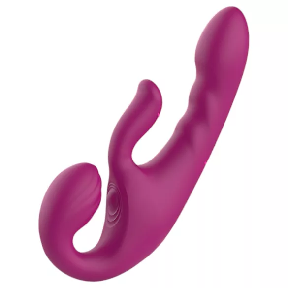 SEX HD Co-op Bliss - kaišić vibrator sa klitoris karikom (ljubičasti)