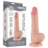 Lovetoy Klizna Koža - dvoslojni dildo sa testisima - 20cm (natur)