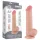 Lovetoy Sliding-Skin - Dvostruki dildo sa testisima - 20,8cm (natur)