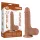 Lovetoy Klizavi Koža - dvostruki sloj dildo - 19,5cm (tamno prirodna)