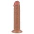 Lovetoy Sliding-Skin - vakuum bazirana dvostruka dildo - 20cm (naturalna)