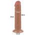 Lovetoy Sliding-Skin - vakuum bazirana dvostruka dildo - 20cm (naturalna)