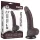 Lovetoy Sliding-Skin - dvoslojni dildo sa vakuumom - 19,5cm (braon)