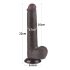 Lovetoy Sliding-Skin - dvoslojni dildo sa vakuumom - 20,8cm (braon)
