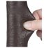 Lovetoy Sliding-Skin - dvoslojni dildo sa vakuumom - 20,8cm (braon)