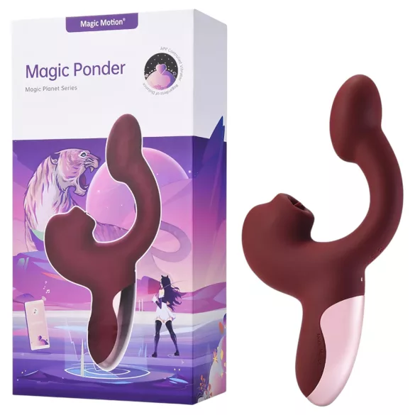 Magic Motion Magic Ponder - 2u1 vibrator sa rotirajućim krakom (bordo)