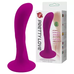   Pretty Love Baile - zaobljeni analni čep sa vakuum postoljem (pink)