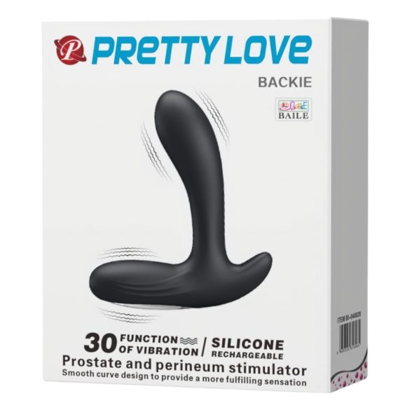 Pretty Love Backie - crni analni vibrator za prostatu