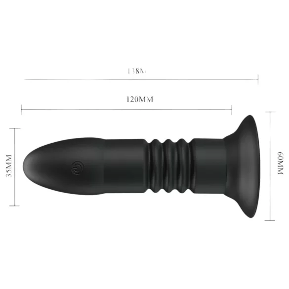 Pretty Love Magic Jinger - crni analni vibrator sa potiskom
