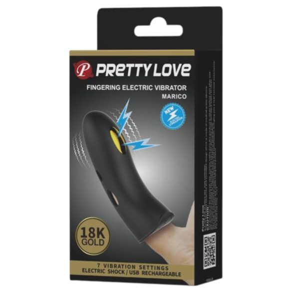 Pretty Love Marico - elektro stimulacioni vibrator za prst (crni)