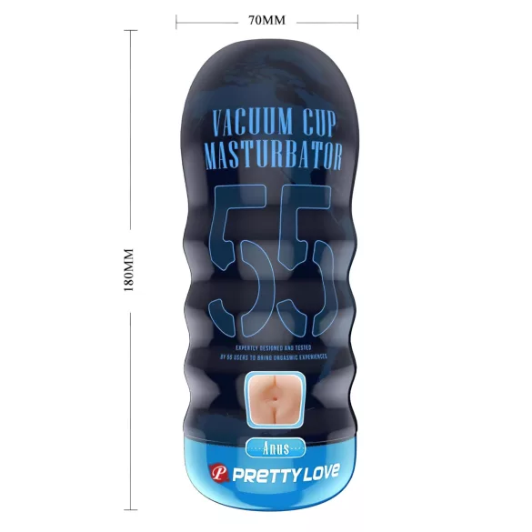 Pretty Love Vacuum Cup - реалистични мастурбатор за задњицу (природан)