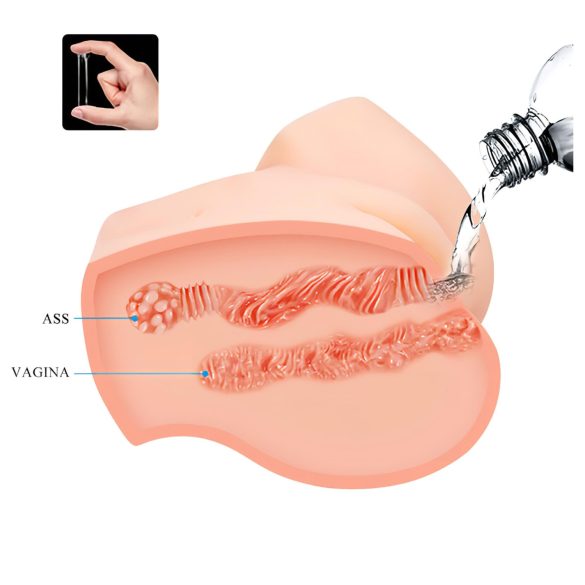 Ludi Bik - realistična, vibrirajuća veštačka zadnjica masturbator (natur)