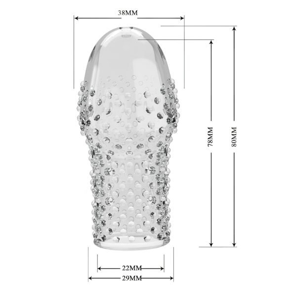 Pretty Love Becks - prozirni penis rukavac